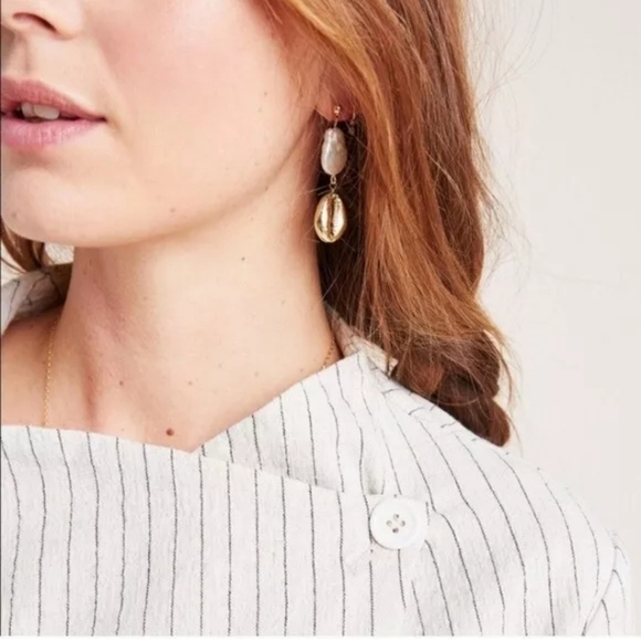 NWT Anthropologie Blanknyc Evereve Linen Blend Pinstripe Jacket XS Cream - Picture 6 of 13